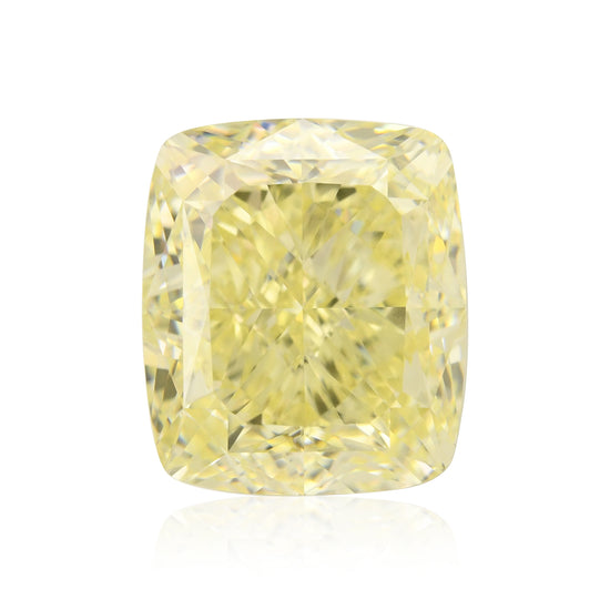 Diamante Giallo Chiaro Taglio Cuscino di 4.03 carati, VVS2 GIA