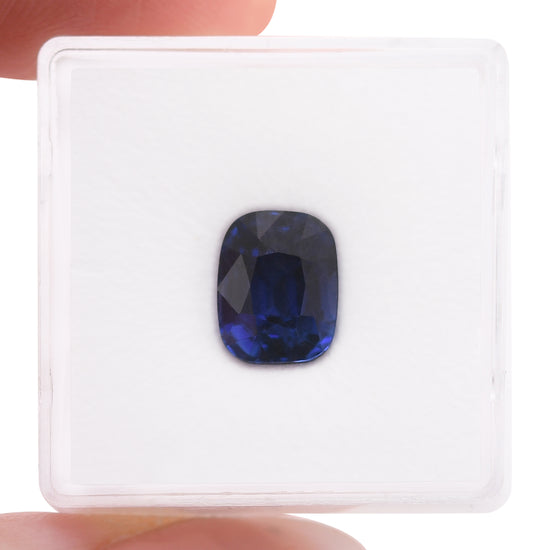 4.06 Carat Blue SRI LANKA Cushion Sapphire GRS