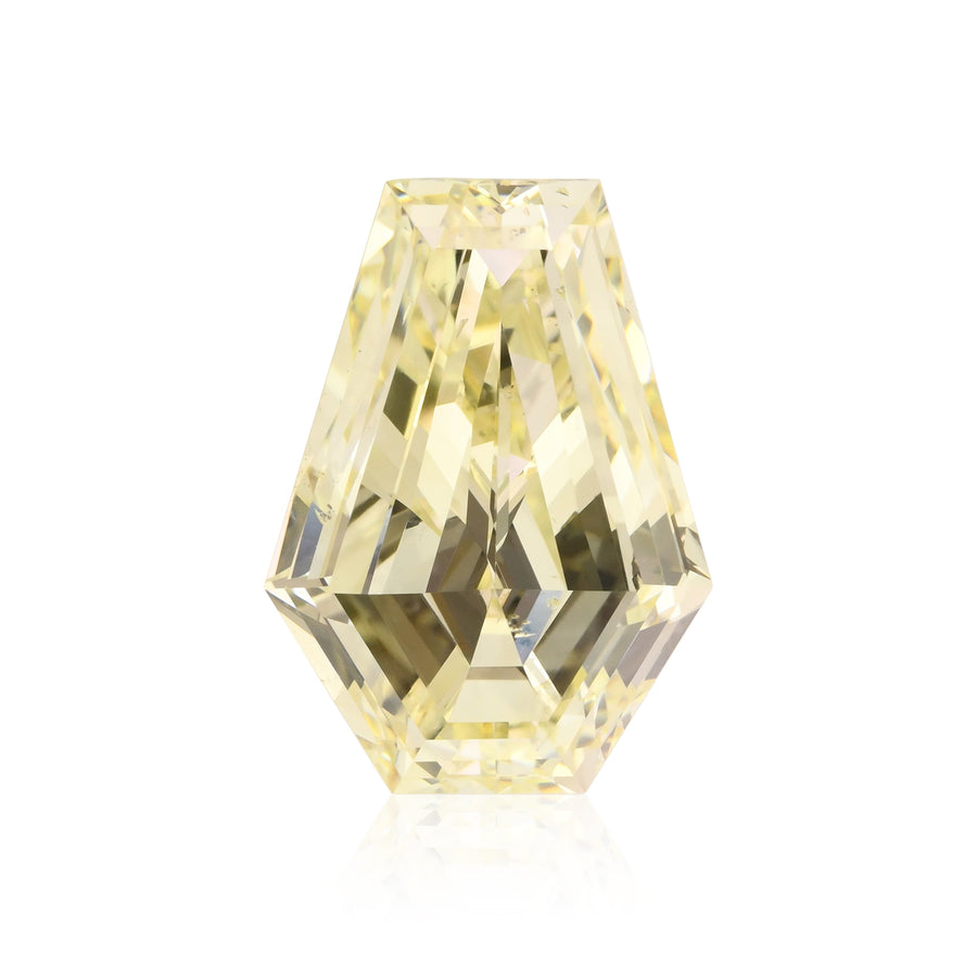4.06 Carat W-X Light Yellow Shield Diamond SI1 GIA