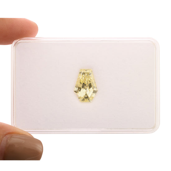 4.06 Carat W-X Light Yellow Shield Diamond SI1 GIA