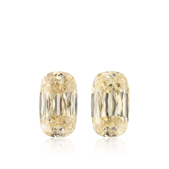 Diamanti a cuscino marrone chiaro da 4,11 carati VS2 e VVS2, coppia GIA