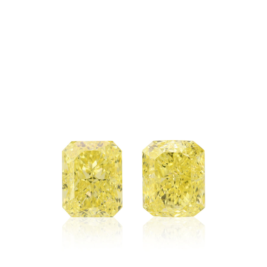 4.12 Karat Fancy Intense Yellow Radiant Diamanten VS2 GIA
