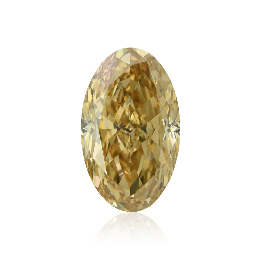 Diamante Ovale Fancy Brown Yellow da 4,14 Carati IF GIA