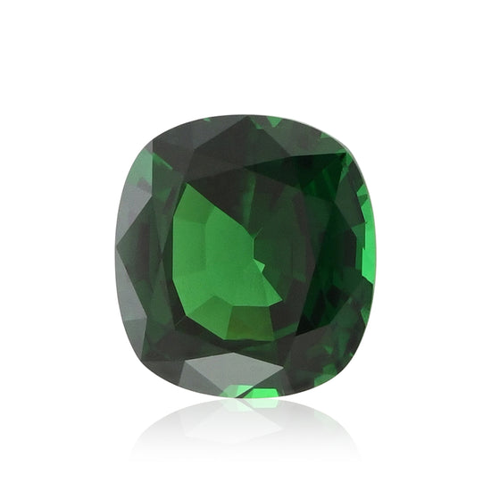 4.19 Carat Green TANZANIAN Cushion Gemstone GWLAB