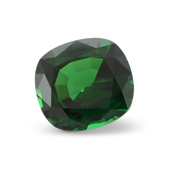 4.19 Carat Green TANZANIAN Cushion Gemstone GWLAB