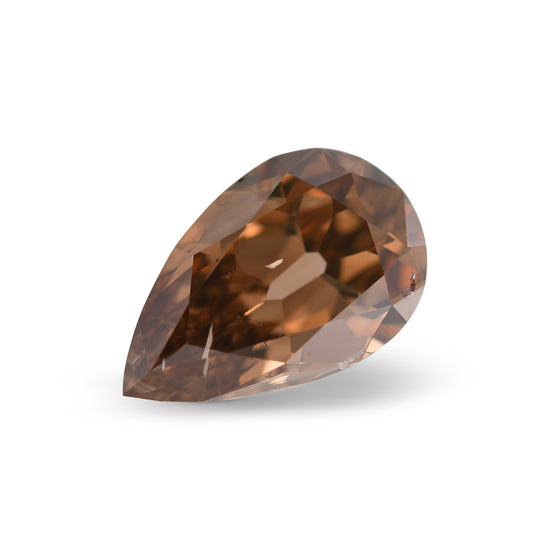 4.24 Carat Fancy Dark Orange Brown Pear Diamond (SI2) GIA