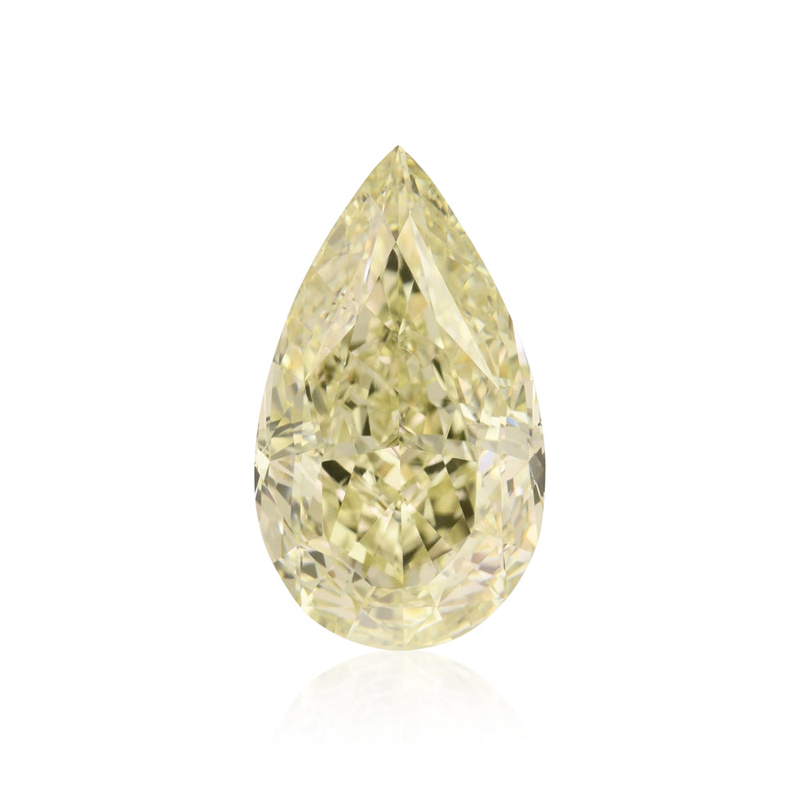 Diamante a Pera Verde Giallo Fancy da 4,32 carati VS1 GIA