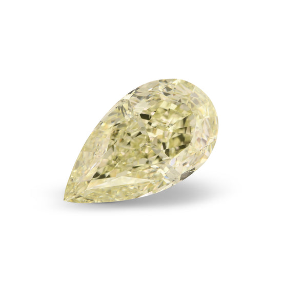 4.32 Carat Fancy Green Yellow Pear Diamond VS1 GIA