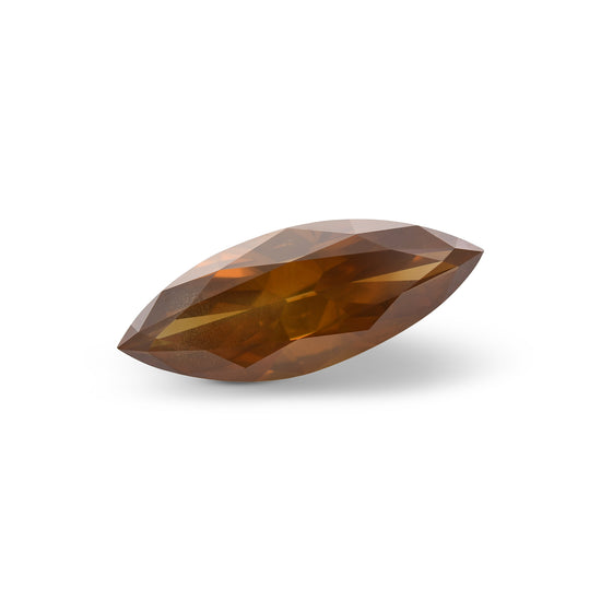 4.47 Carat Fancy Deep Brown Orange Marquise Diamond I1 GIA