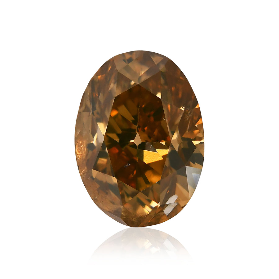 Diamante ovale 2,01 carati Fancy Deep Brown Yellow (I1) GIA