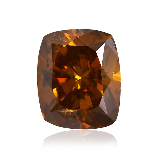 Diamante a cuscino Fancy Deep Brown Orange (I1) da 1,01 carati GIA