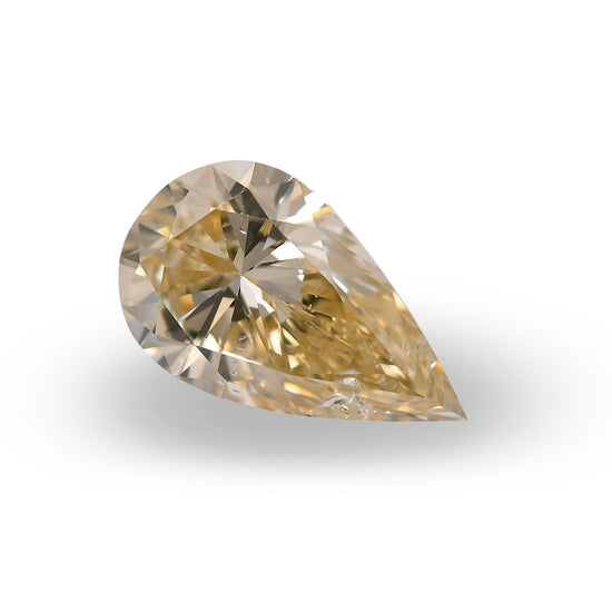 0.78 Carat Fancy Light Brown Yellow Pear Diamond (SI2) GIA