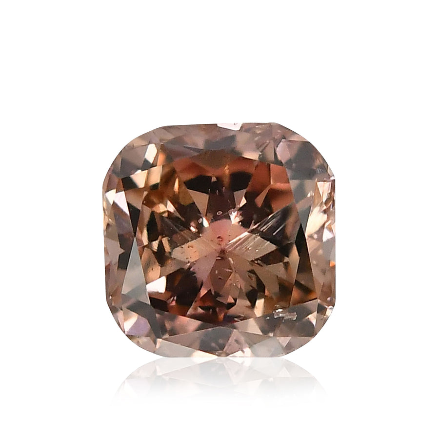 0.23 Carat Fancy Brown Pink Cushion Diamond SI2 GIA