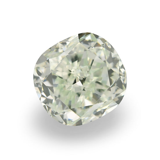 0.52 Carat Fancy Green Cushion Diamond (SI2) GIA