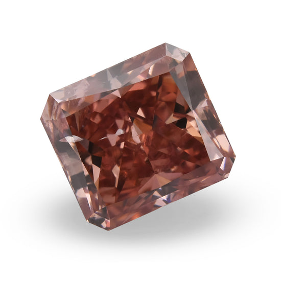 1.13 Carat Fancy Deep Orangy Pink Radiant Diamond (SI2) GIA