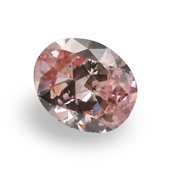 0.46 Carat Fancy Intense Pink Oval Diamond SI2 GIA
