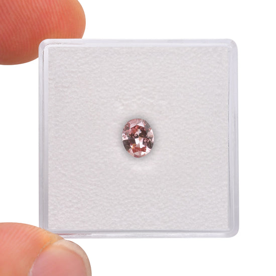 0.46 Carat Fancy Intense Pink Oval Diamond SI2 GIA