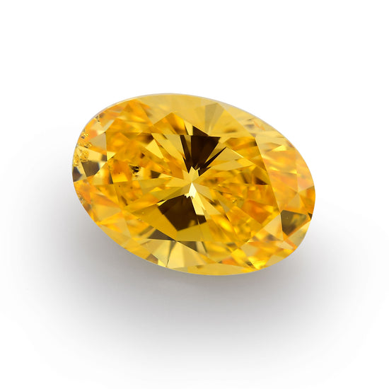 1.77 Carat Fancy Vivid Yellow Orange Oval Diamond SI2 GIA
