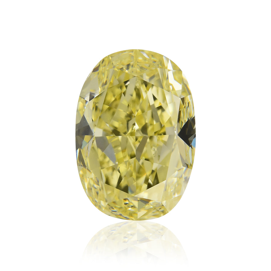 ألماسة بيضاوية Fancy Yellow بوزن 2.09 قيراط VS2 GIA