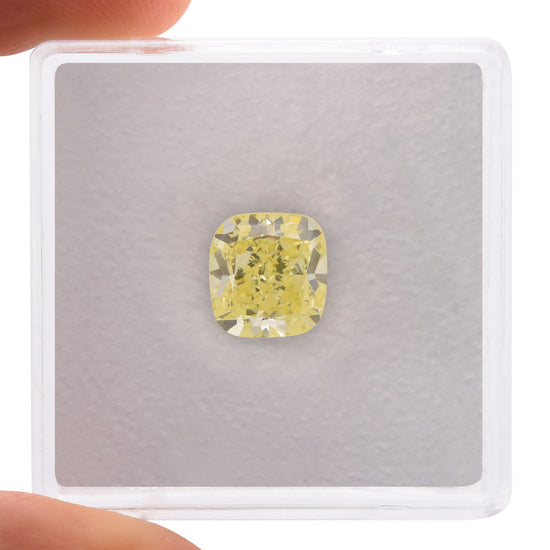 2.03 Carat Fancy Light Yellow Cushion Diamond VS2 GIA