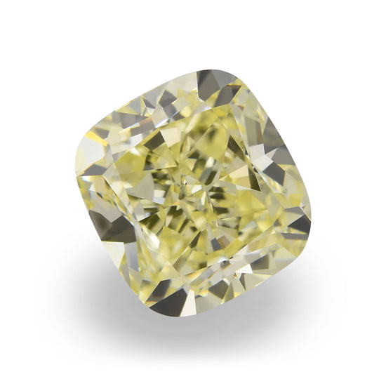 2.03 Carat Fancy Light Yellow Cushion Diamond VS2 GIA