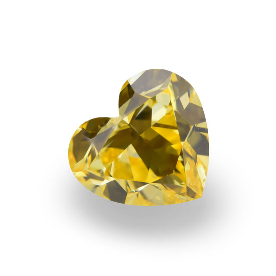 1.01 Carat Fancy Vivid Orangy Yellow HEART Diamond SI1 GIA