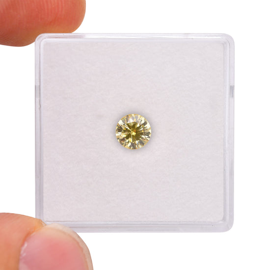 0.42 Carat Fancy Intense Yellow Round Brilliant Diamond SI1 GIA