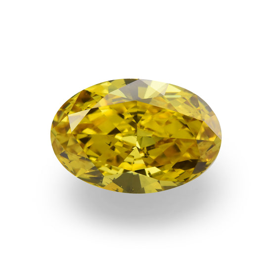 1.06 Carat Fancy Deep Yellow Oval Diamond SI1 GIA