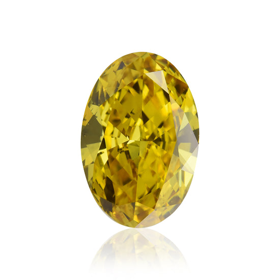 1.06 Carat Fancy Deep Yellow Oval Diamond SI1 GIA
