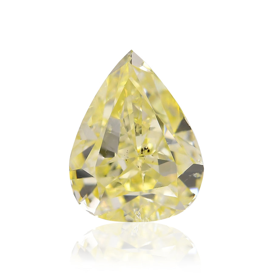 1.50 Carat Fancy Yellow Pear Diamond (I1) GIA