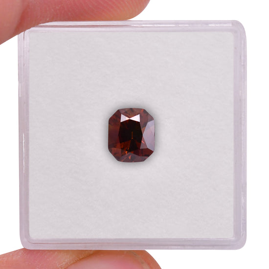 1.15 Carat Fancy Deep Orange Brown Radiant Diamond (VS1) GIA
