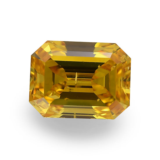 1.01 Carat Fancy Vivid Orange Yellow Emerald Diamond SI2 GIA