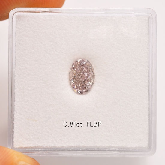 0.81 Carat Fancy Light Brown Purple Oval Diamond (I2) GIA