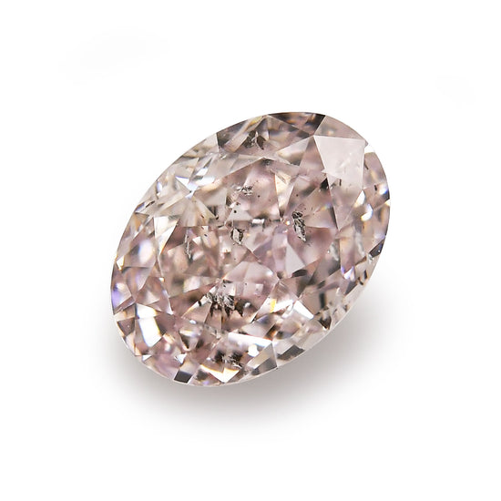 0.81 Carat Fancy Light Brown Purple Oval Diamond (I2) GIA