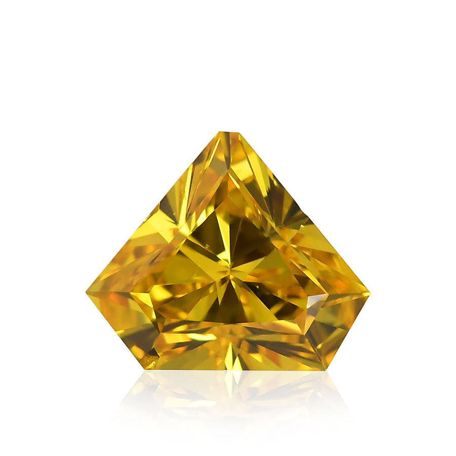 0.74 Carat Fancy Vivid Orange Yellow Triangle Diamond VS1 GIA