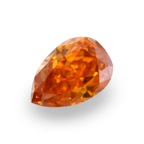 0.50 Carat Fancy Deep Yellowish Orange Pear Diamond (SI1) GIA