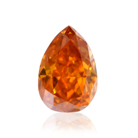 0.50 Carat Fancy Deep Yellowish Orange Pear Diamond (SI1) GIA