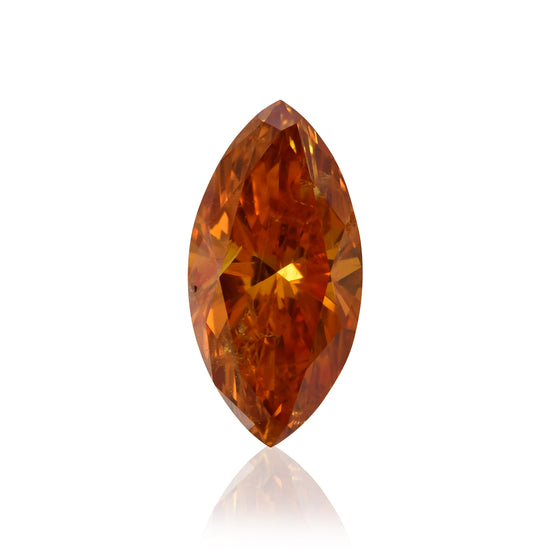 1.09 Carat Fancy Deep Yellowish Orange Marquise Diamond (I1) GIA
