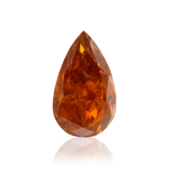 0.56 Carat Fancy Deep Brownish Yellowish Orange Pear Diamond (SI2) GIA