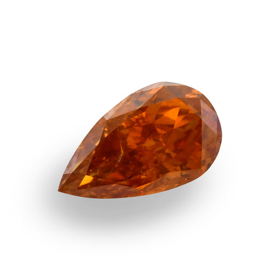 0.56 Carat Fancy Deep Brownish Yellowish Orange Pear Diamond (SI2) GIA