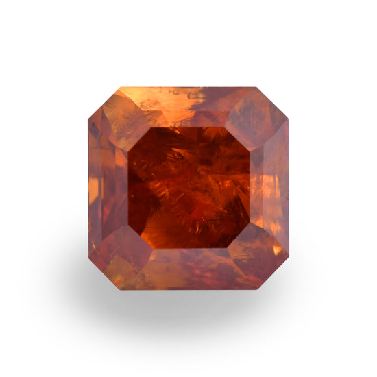 1.32 Carat Fancy Deep Brownish Orange Emerald Diamond (I2) GIA