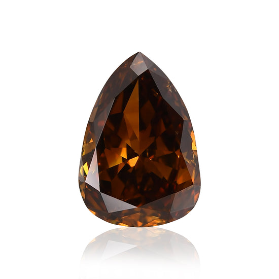 Diamante a pera Fancy Dark Orangy Brown da 1,36 carati SI2 GIA