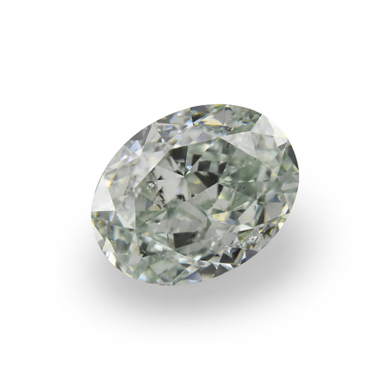 1.01 Carat Fancy Green Oval Diamond SI2 GIA