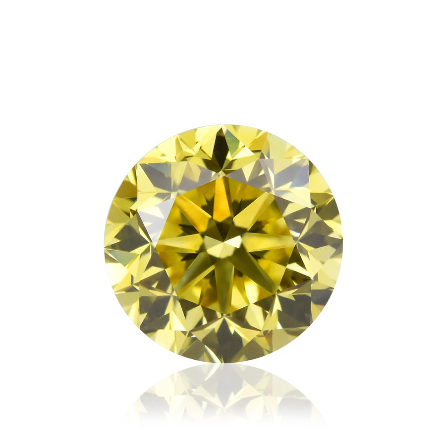 0,71 Karat Fancy Intense Yellow runder Brillant VS2 GIA