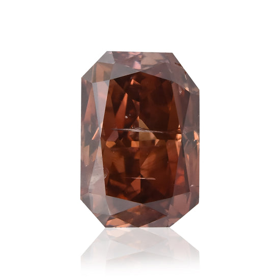 0.32 Carat Fancy Deep Brown Pink Radiant Diamond (I1) GIA