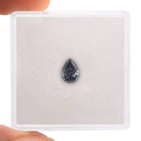0.47 Carat Fancy Deep Blue Pear Diamond VS2 GIA