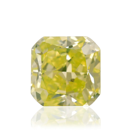 Diamante Cushion GIA Fancy Intense Greenish Yellow SI1 da 0,26 carati