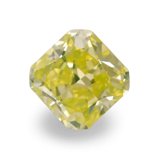 0.26 Carat Fancy Intense Greenish Yellow Cushion Diamond SI1 GIA