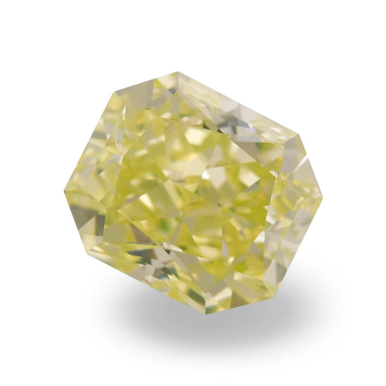 1.03 Carat Fancy Greenish Yellow Radiant Diamond I1 GIA