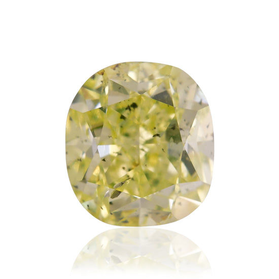 1.23 Carat Fancy Yellow Cushion Diamond I1 GIA